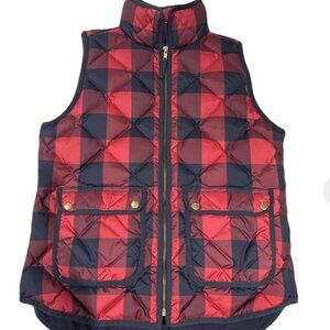 J. Crew Plaid Puffer Vest - Women's Size Small